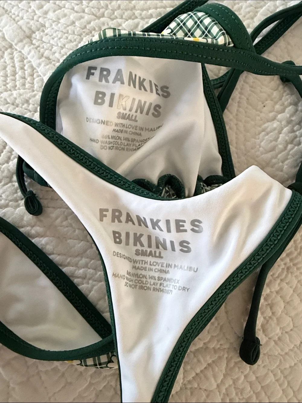 Frankie’s Bikinis Lumia Triangle top & Full Moon Micro Bikini Bottom